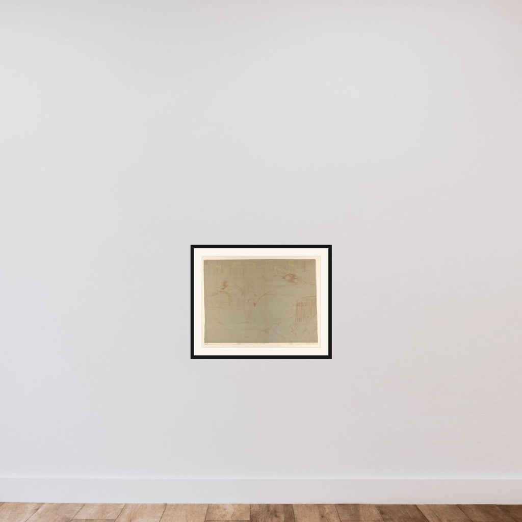 Collapsed on the Bed, from "Elles" framed — shown to scale