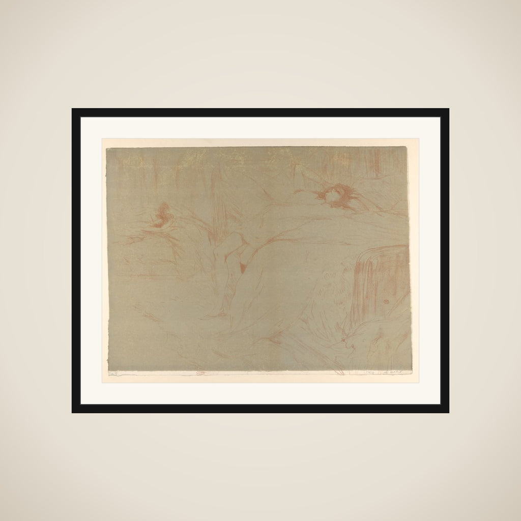 Collapsed on the Bed, from "Elles" framed