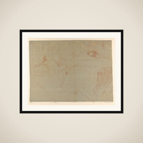 Collapsed on the Bed, from "Elles" framed