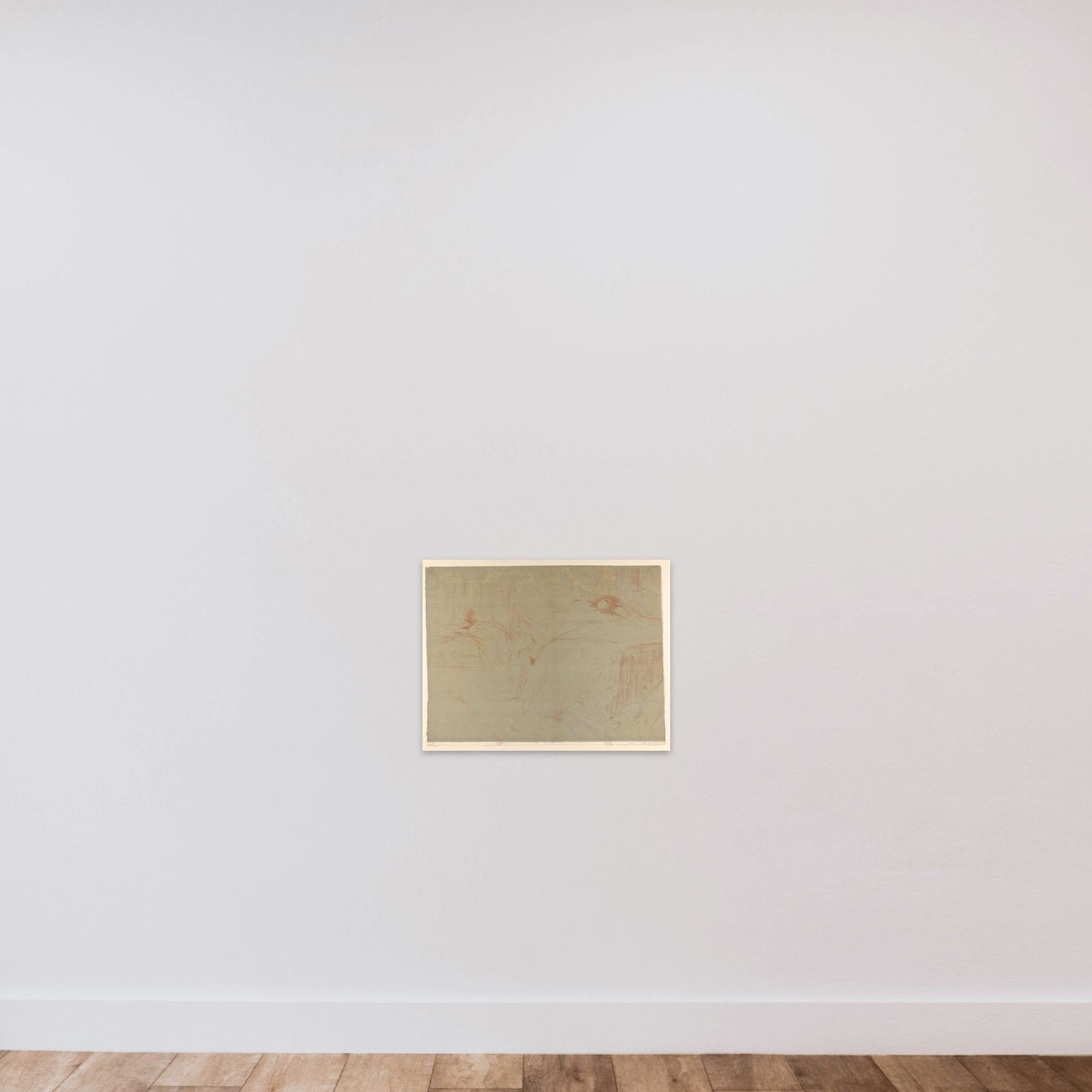 Collapsed on the Bed, from "Elles" unframed — shown to scale