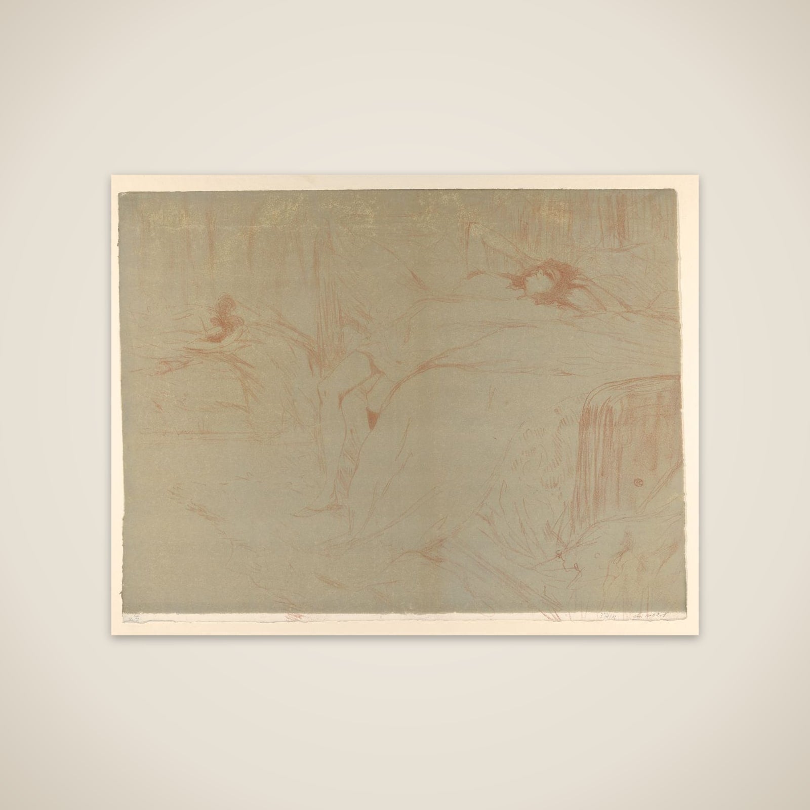 Collapsed on the Bed, from "Elles" unframed print