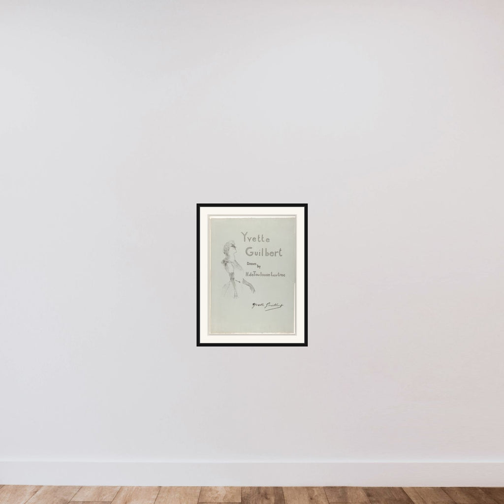 Cover - Yvette Guilbert framed — shown to scale
