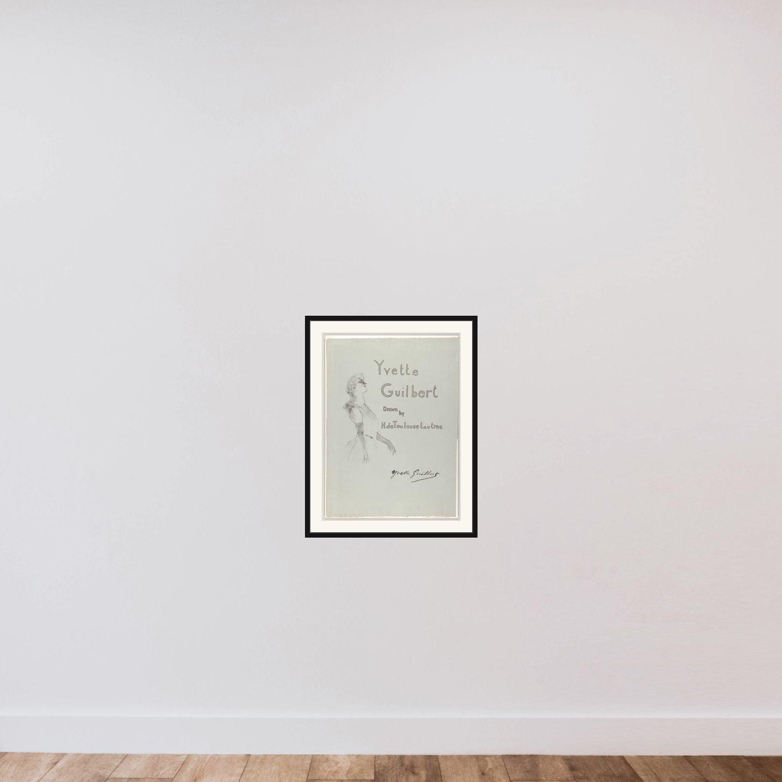 Cover - Yvette Guilbert framed — shown to scale