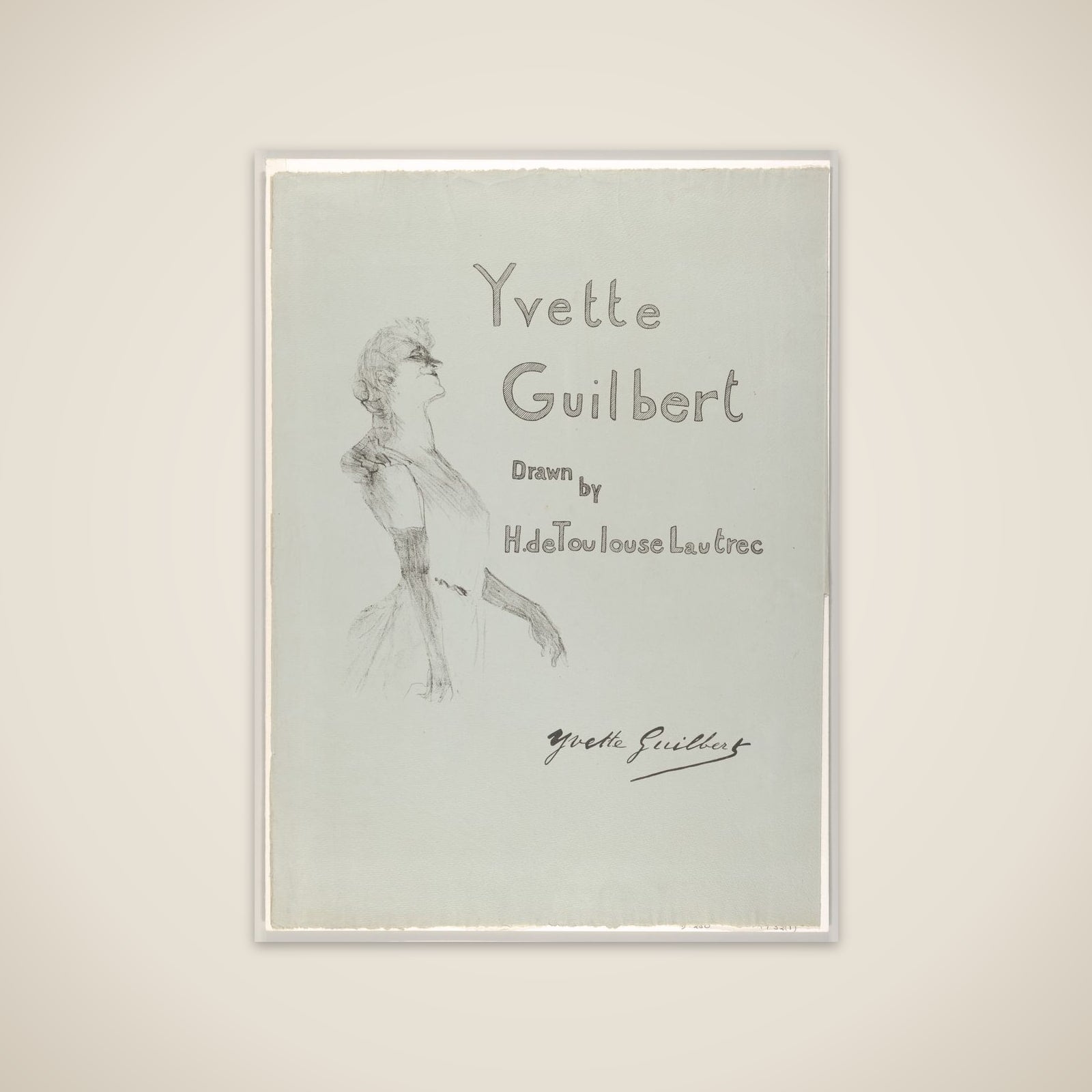 Cover - Yvette Guilbert unframed print