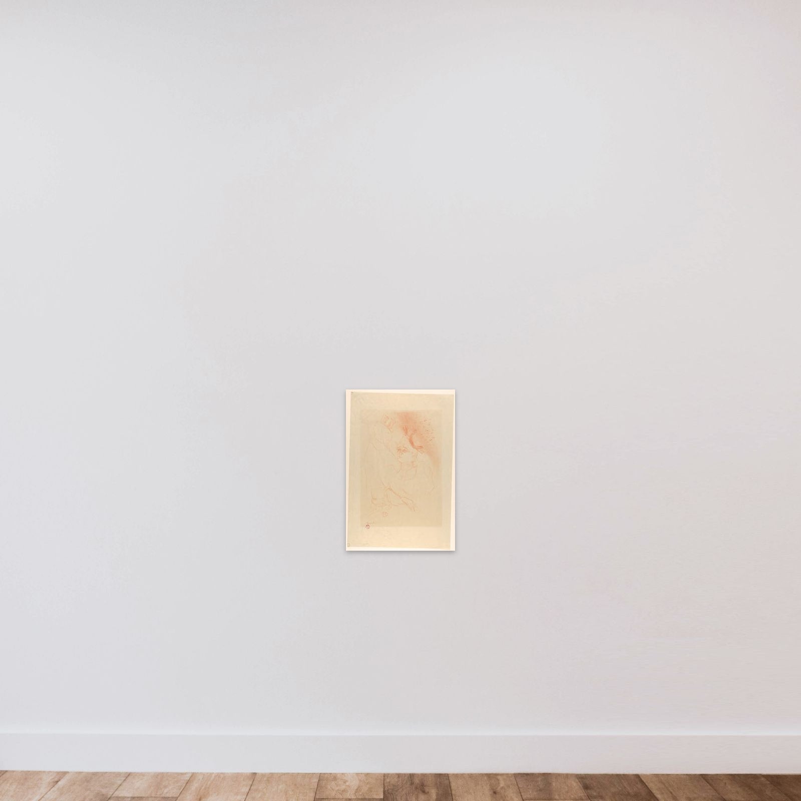Mademoiselle Lender and Baron unframed — shown to scale