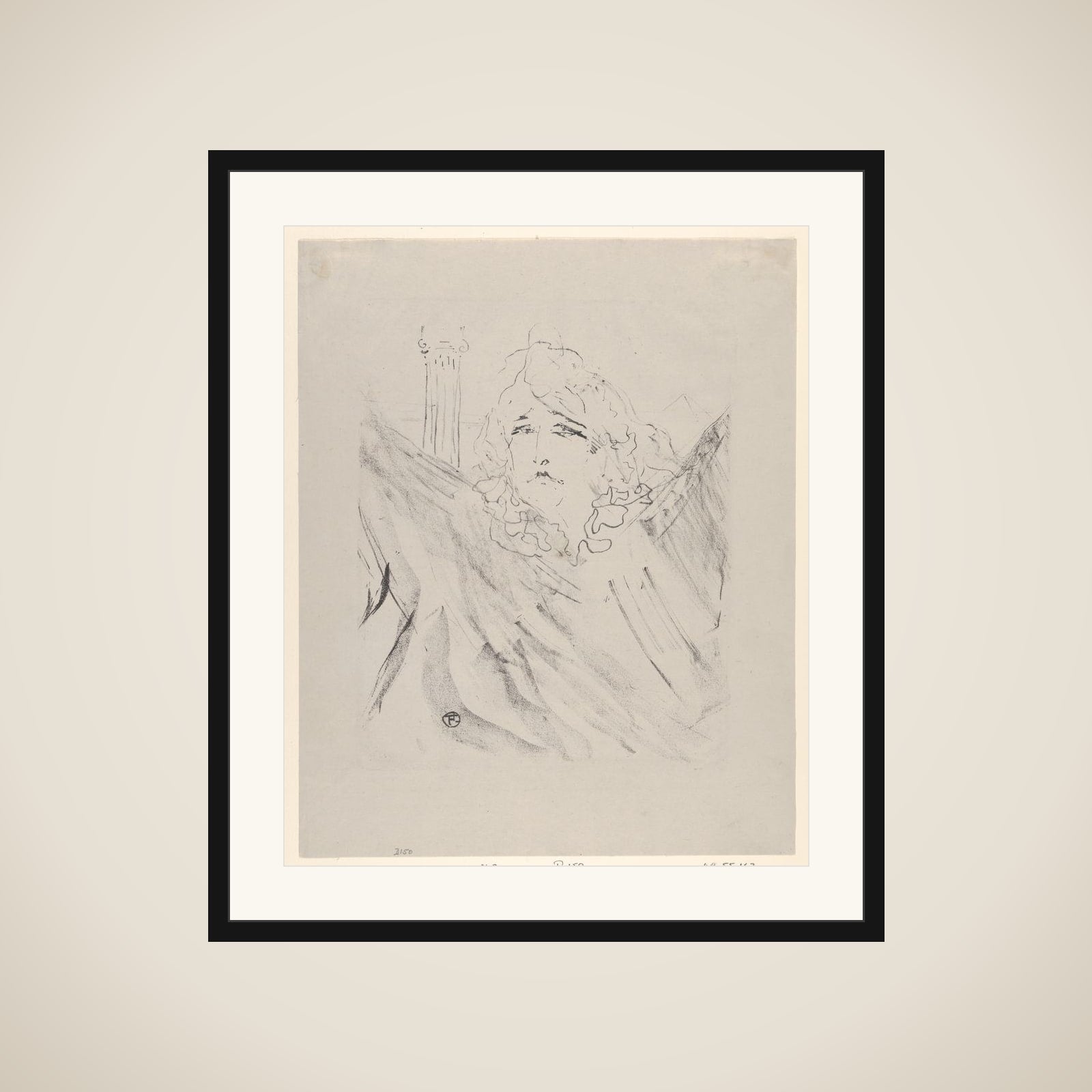 Sarah Bernhardt framed