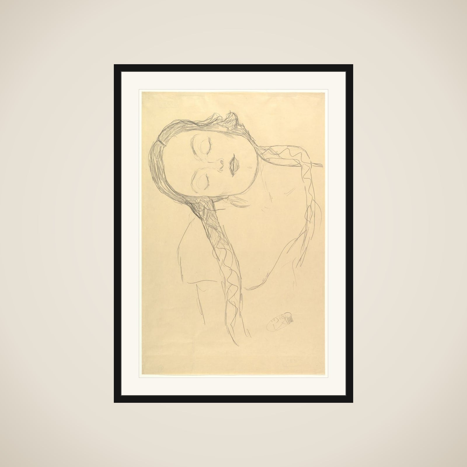 Half-figure of a Young Woman framed