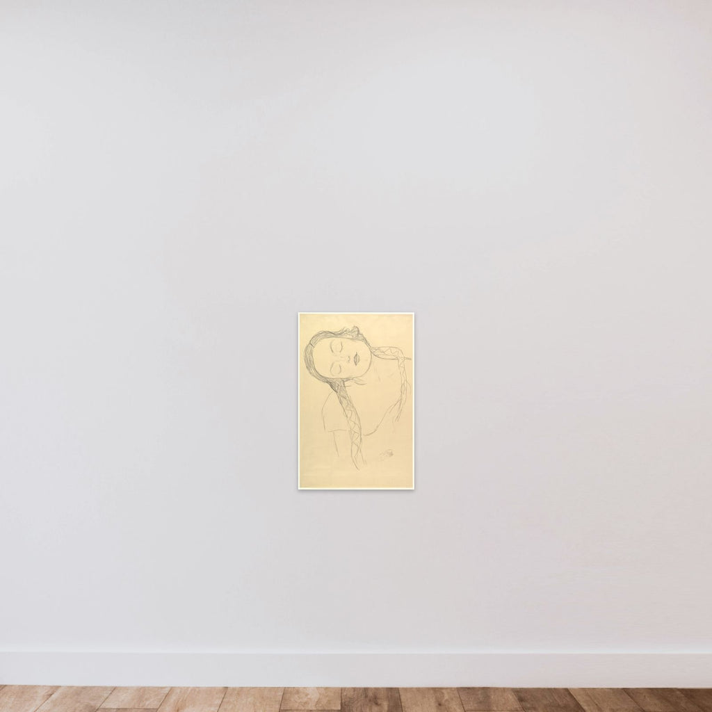 Half-figure of a Young Woman unframed — shown to scale