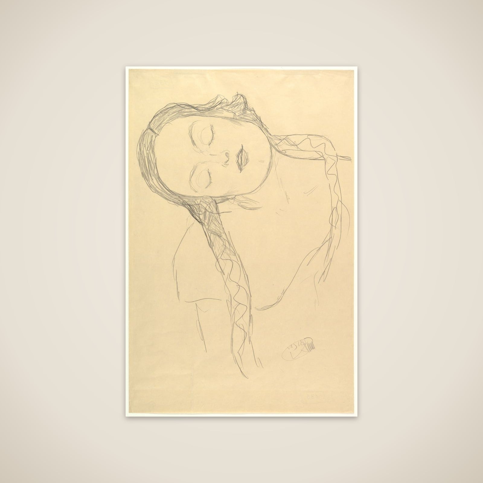 Half-figure of a Young Woman unframed print