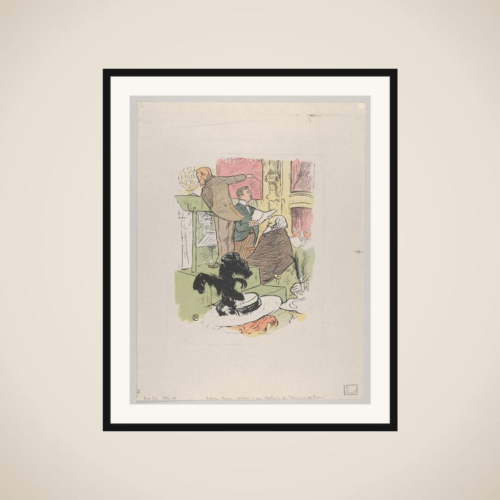 Ambroise Thomas assistant à une répétition de Françoise de Rimini, from Le Rire, No. 66, 8 February 1896 framed