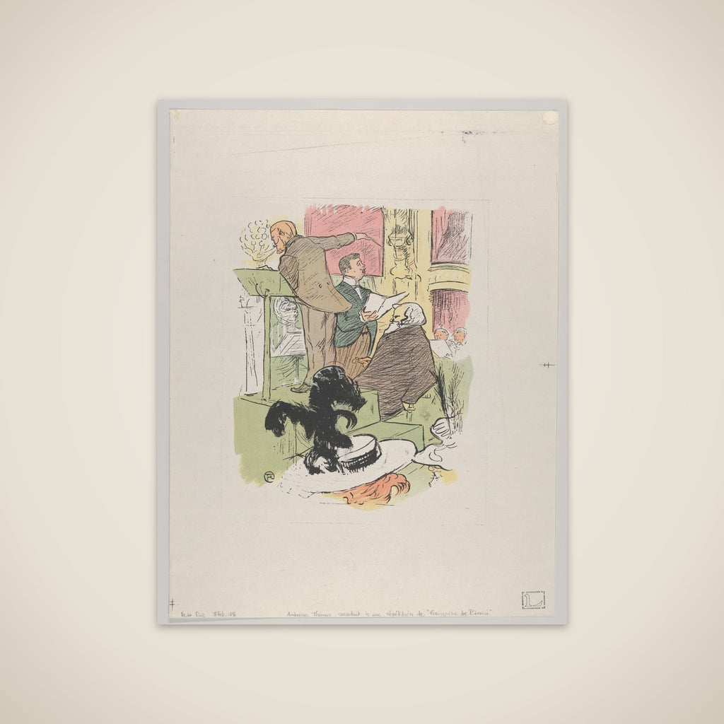 Ambroise Thomas assistant à une répétition de Françoise de Rimini, from Le Rire, No. 66, 8 February 1896 unframed print