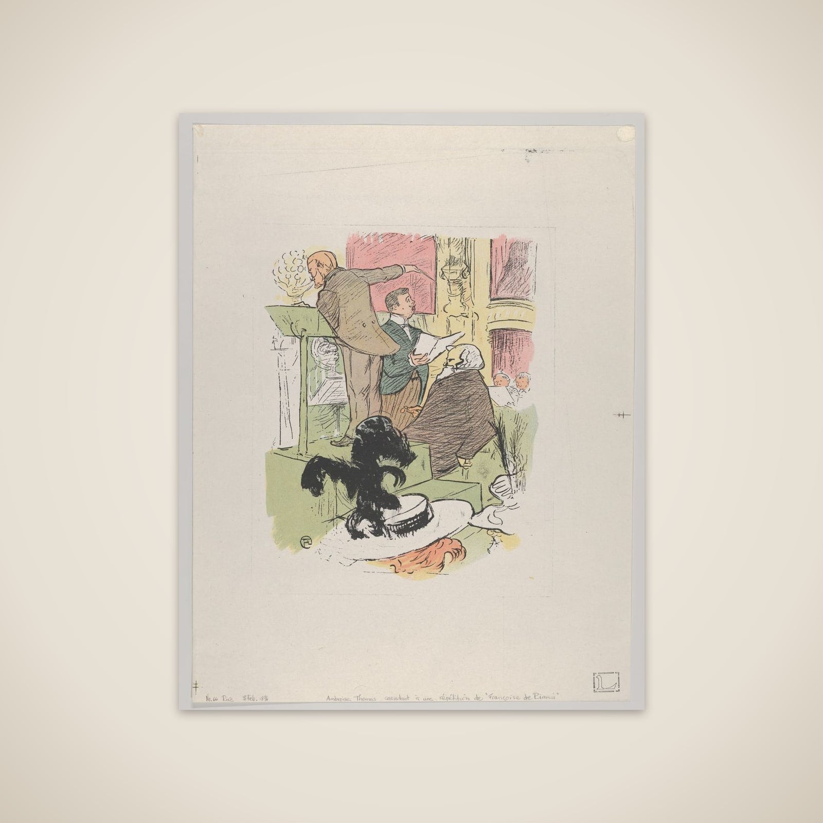 Ambroise Thomas assistant à une répétition de Françoise de Rimini, from Le Rire, No. 66, 8 February 1896 unframed print