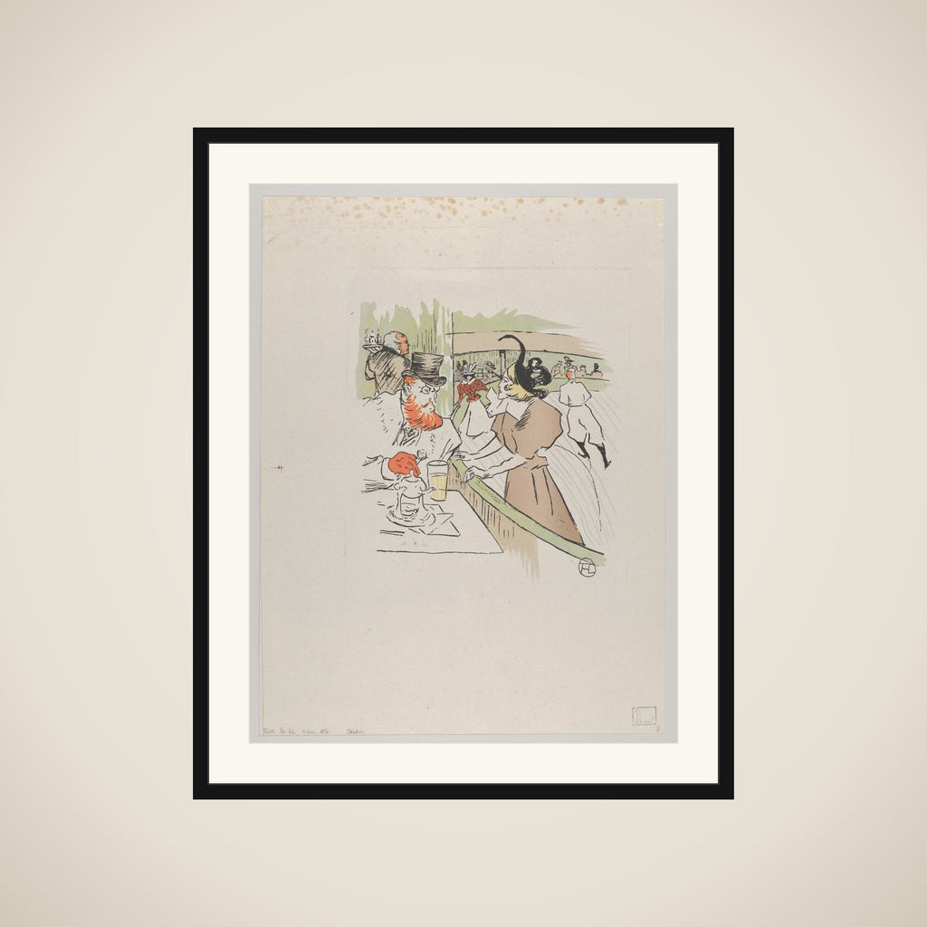 Skating, from Le Rire, No. 62, 11 January 1896 framed