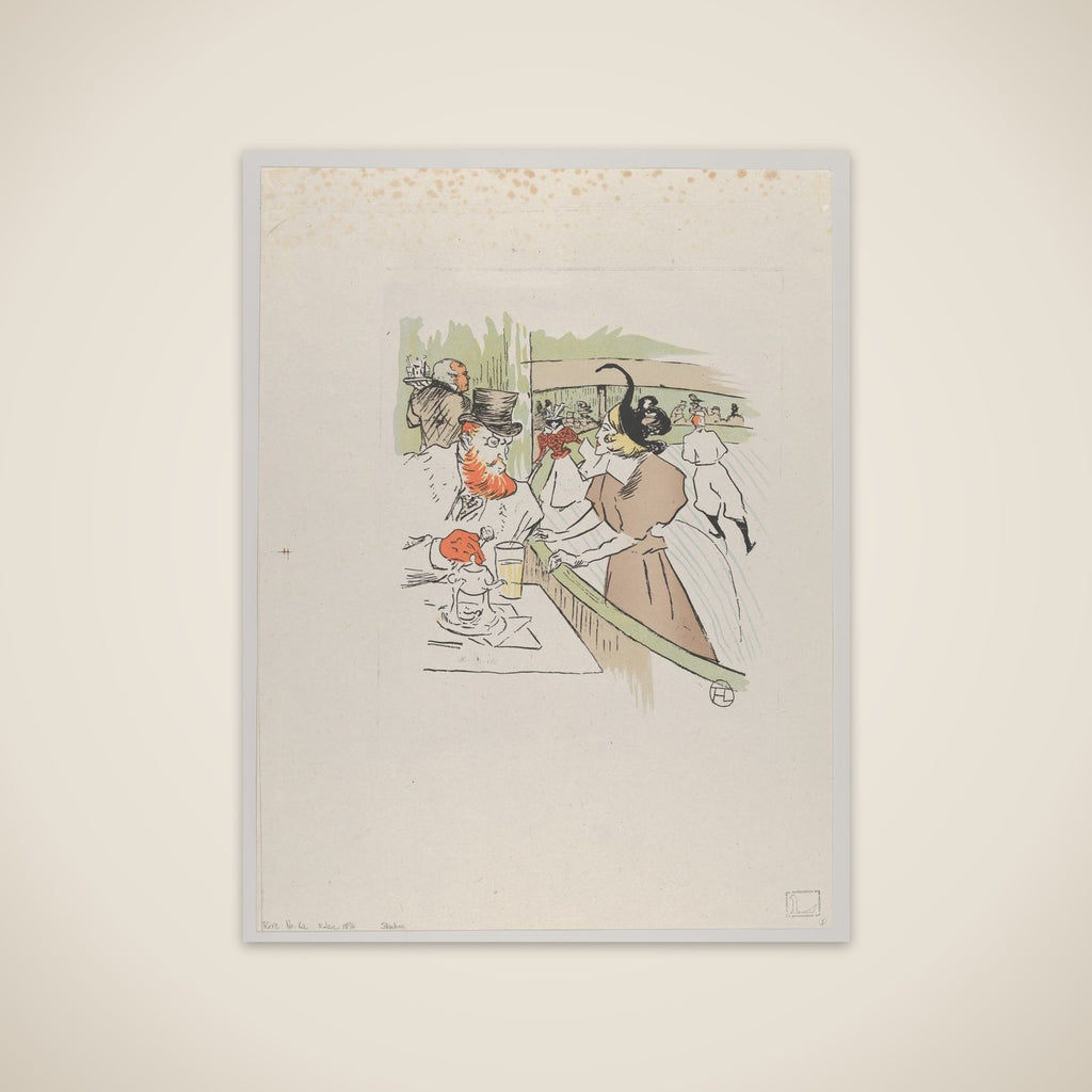 Skating, from Le Rire, No. 62, 11 January 1896 unframed print