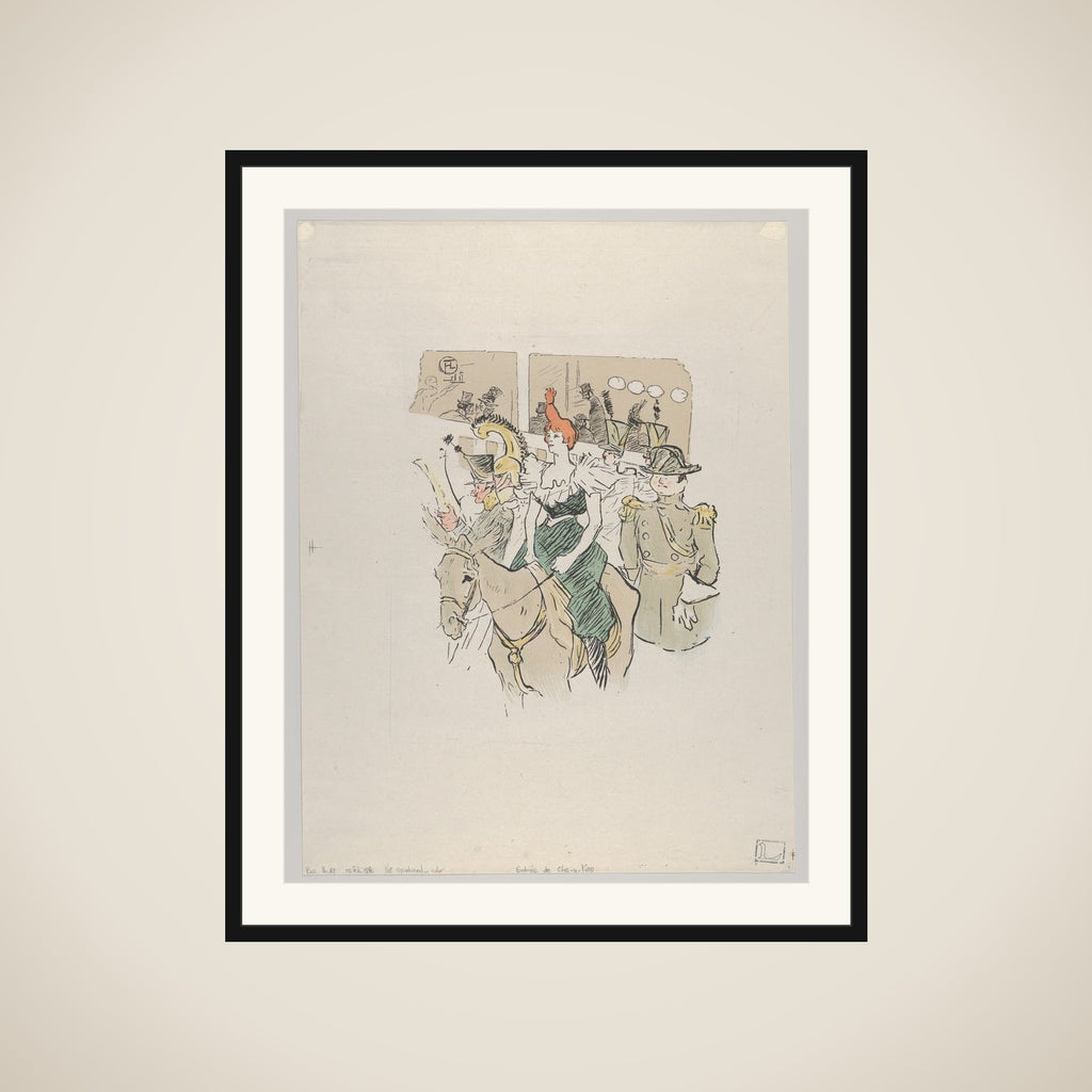 Entrée de Cha-u-Kao, from Le Rire, No. 67, 15 February 1896 framed