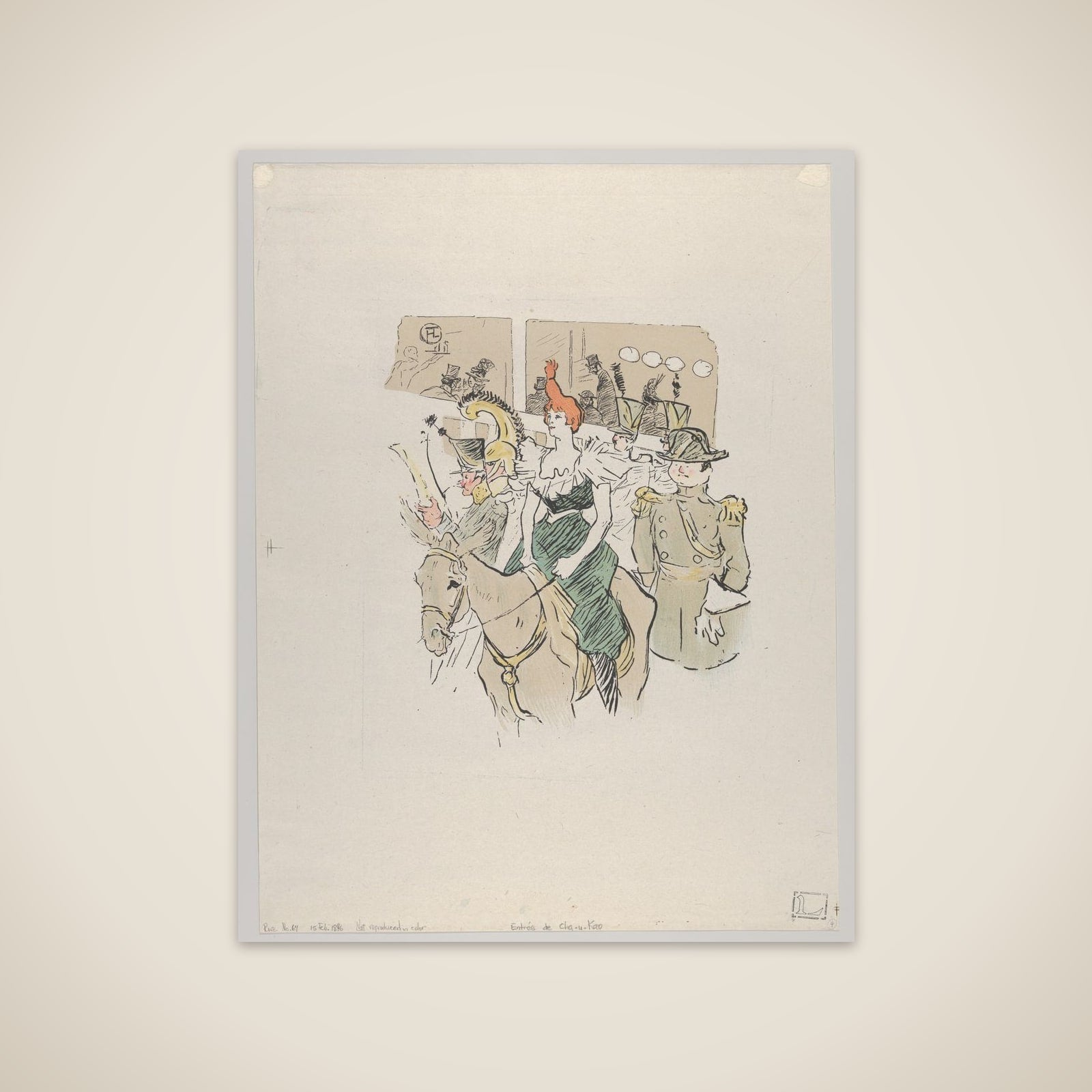 Entrée de Cha-u-Kao, from Le Rire, No. 67, 15 February 1896 unframed print