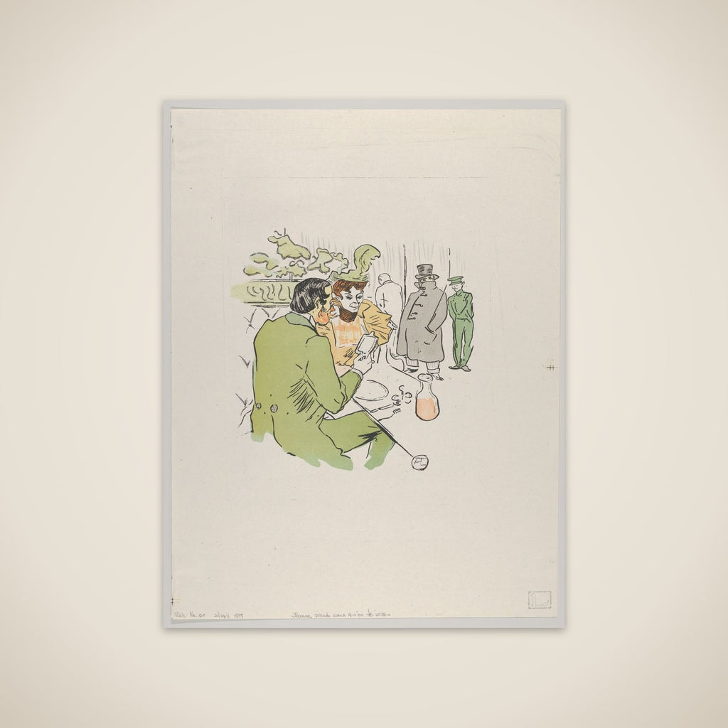 Jeanne, prends sans qu'on te voie . . . , from Le Rire, No. 129, 24 April 1897 unframed print