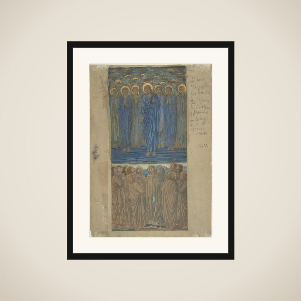 Ascension of Christ (Acts I, 1–9): study for stained-glass window framed