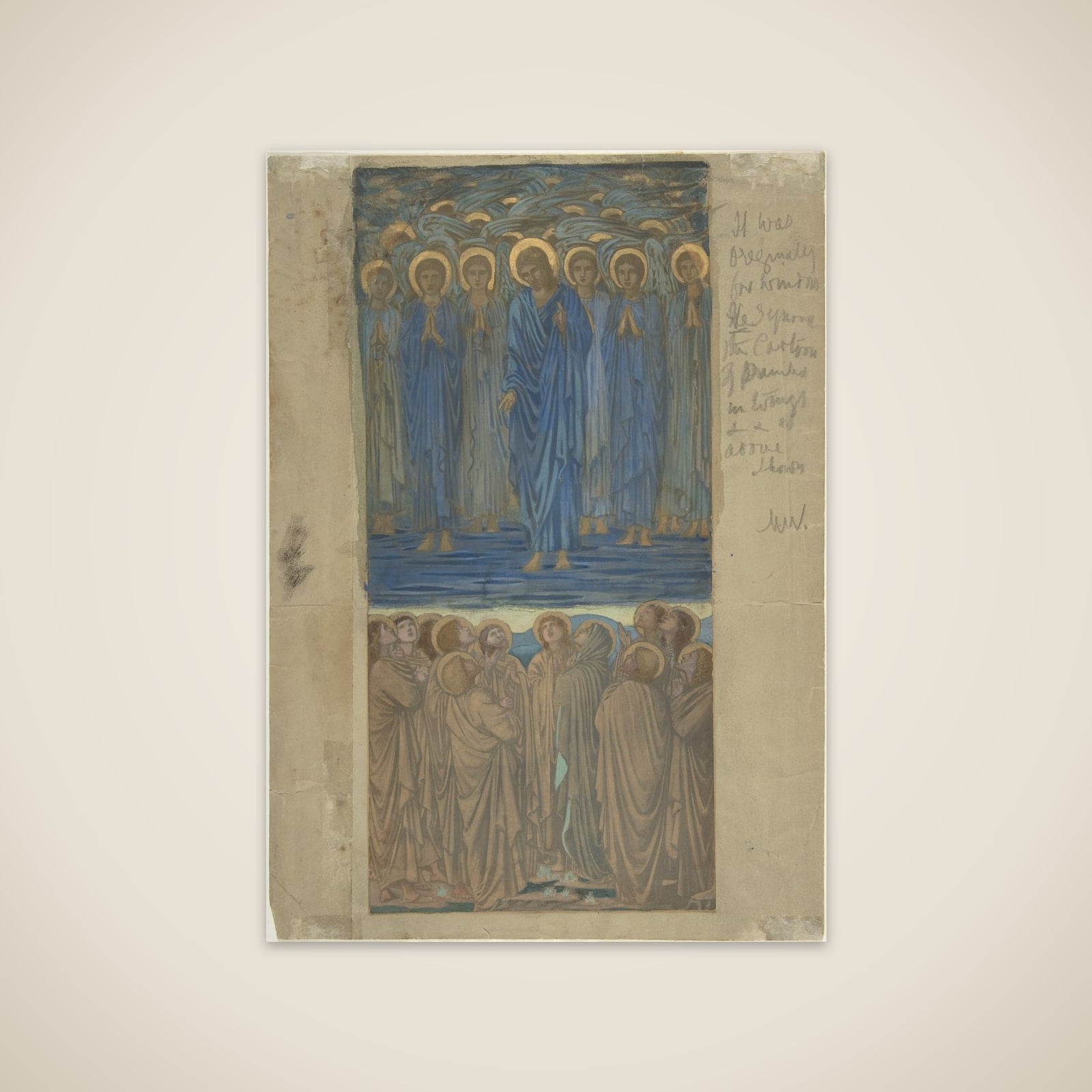 Ascension of Christ (Acts I, 1–9): study for stained-glass window unframed print