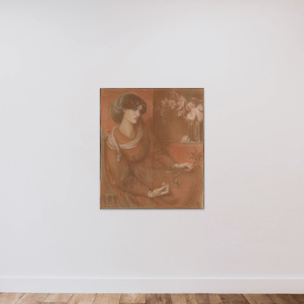 Jane Morris: Study for "Mariana" unframed — shown to scale