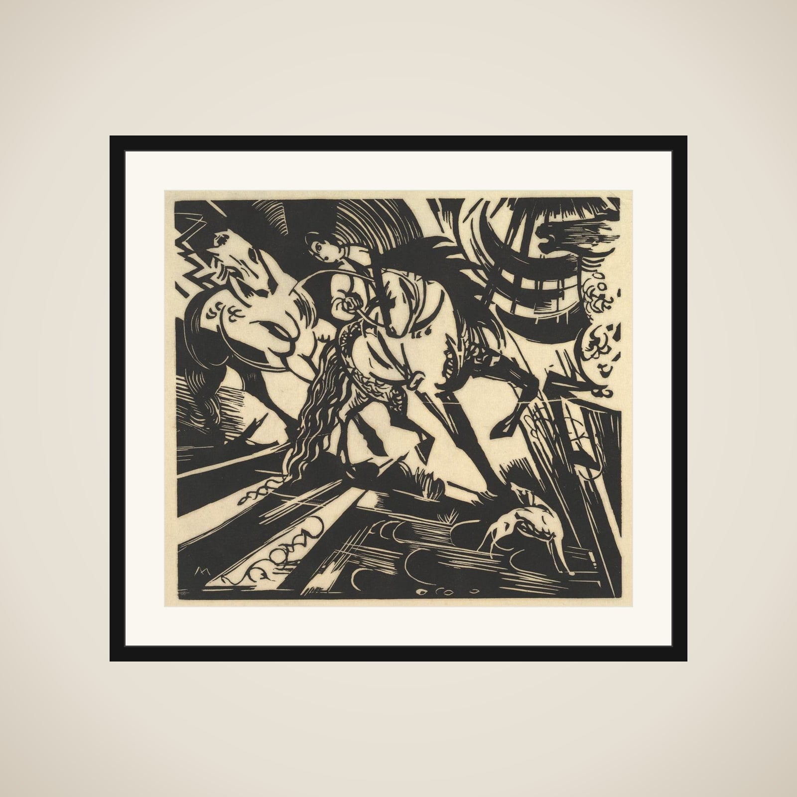 The Riding School framed