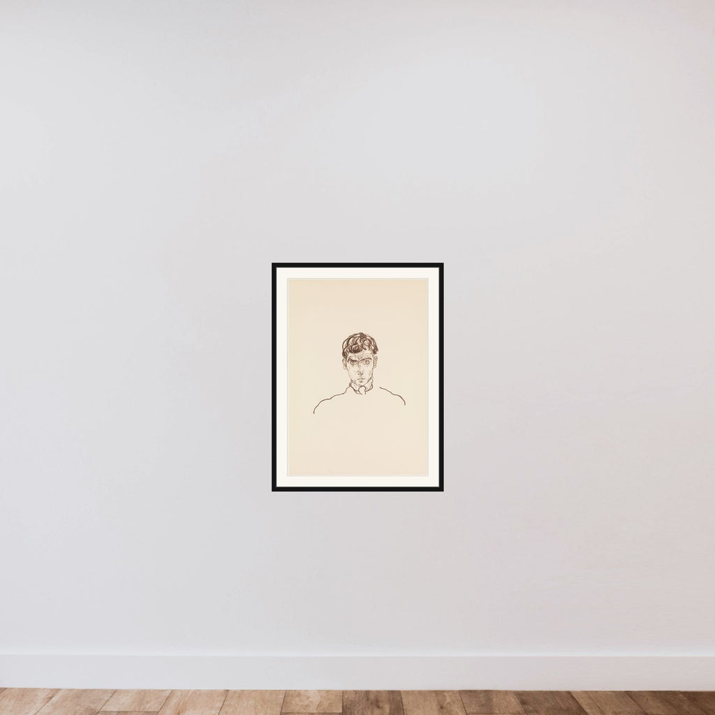 Portrait of Paris von Gütersloh framed — shown to scale