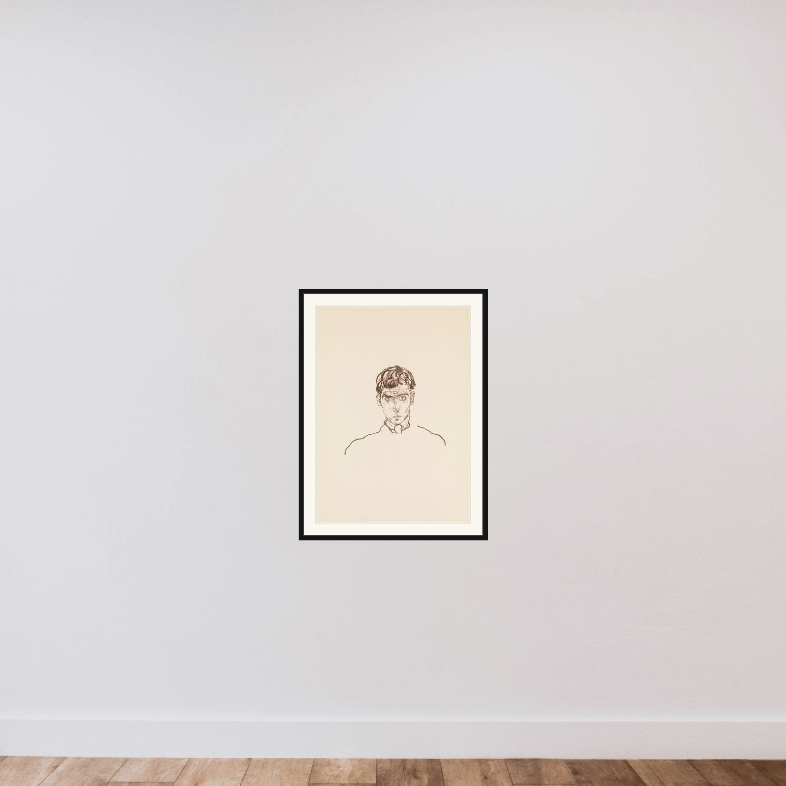 Portrait of Paris von Gütersloh framed — shown to scale