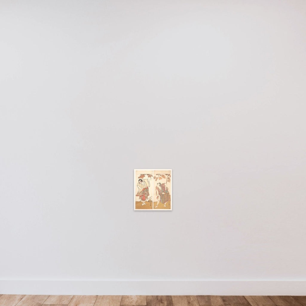 The Actors Ichimura Uzaemon and Arashi Sangorō unframed — shown to scale