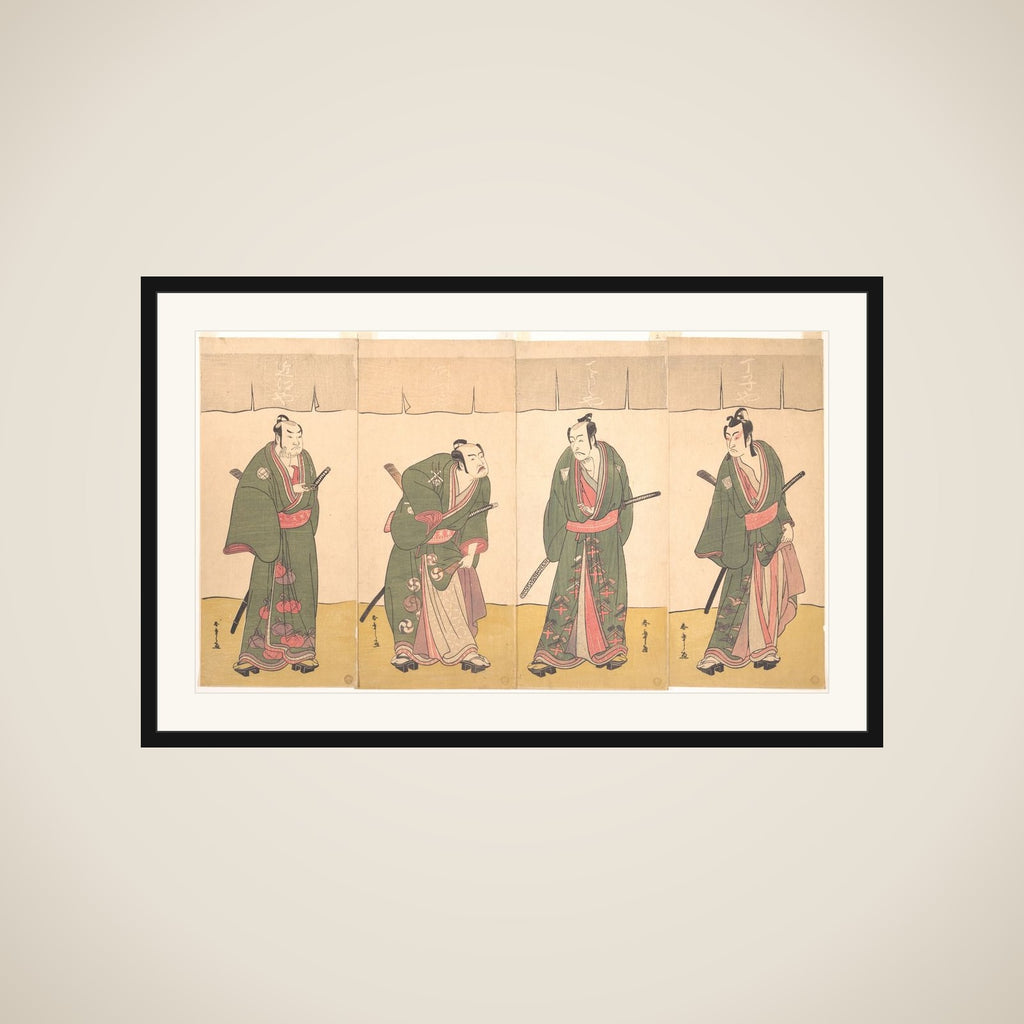 Ichikawa Danjūrō V in the Scene "Five Chivalrous Commoners" from the Play A Soga Drama on the First Festival Day framed