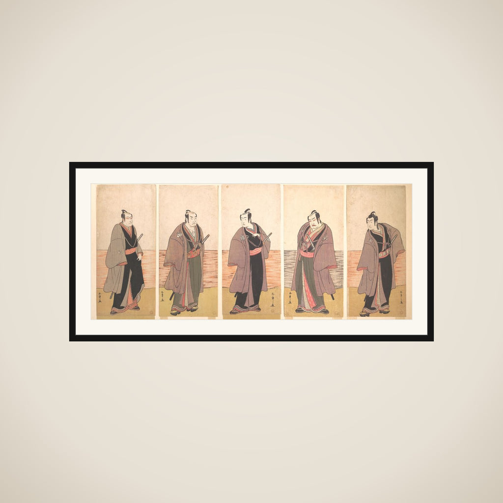 Ichikawa Danjuro V as a Chivalrous Commoner (Gonin Otoko) from the Play "Hatsumonbi kuruwa Soga" framed