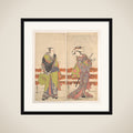 Ichikawa Danjuro Fifth as a Komuso Holding a Basket-Hat in His Right Hand framed