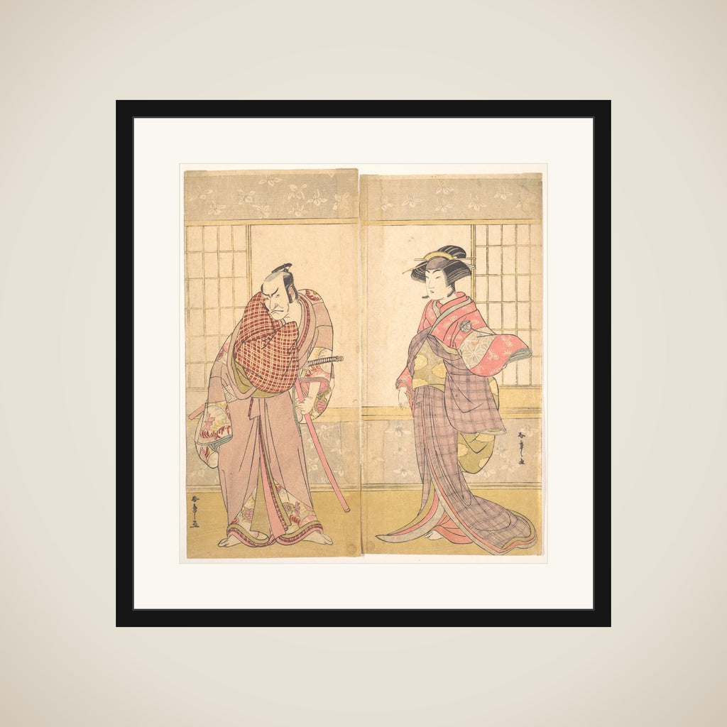 The Fifth Ichikawa Danjuro as a Man Standing in a Room framed