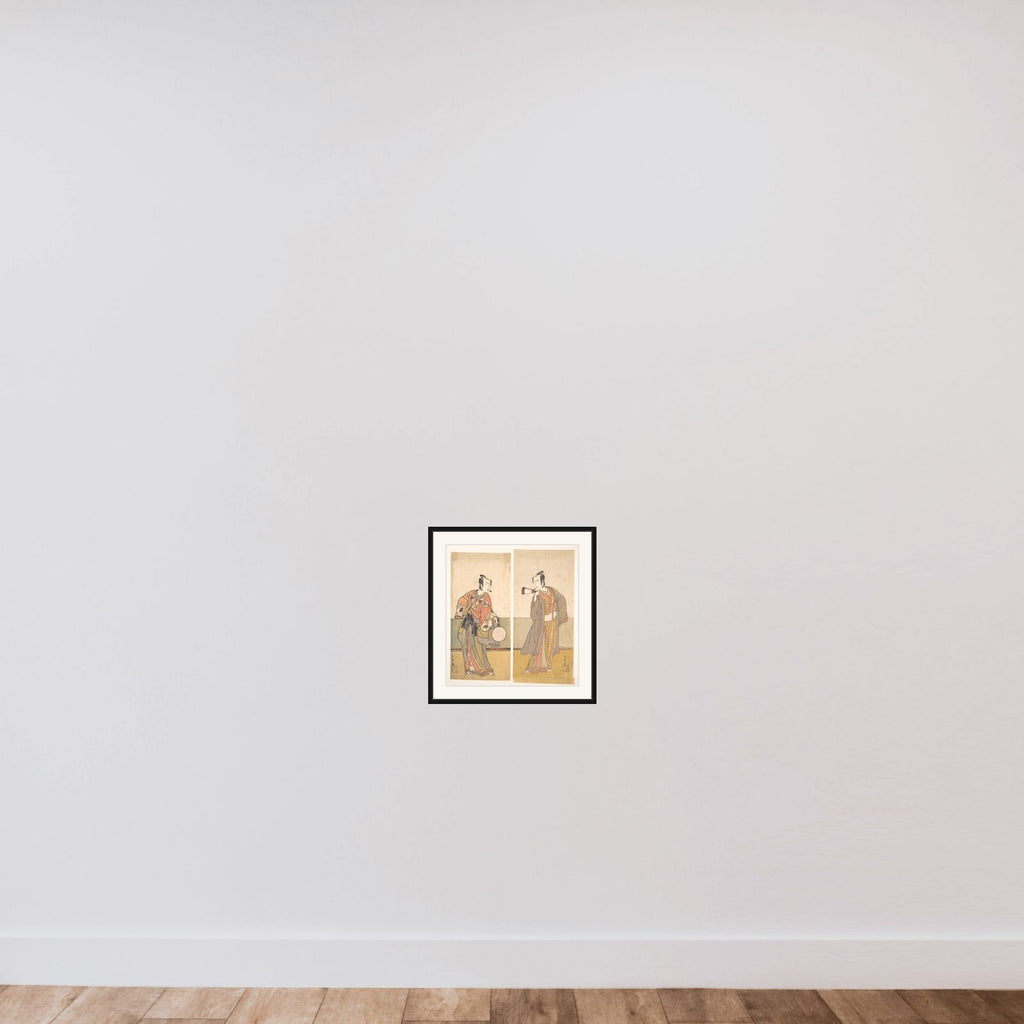 The Actors the Fourth Matsumoto Koshiro and the Arashi Sangoro framed — shown to scale