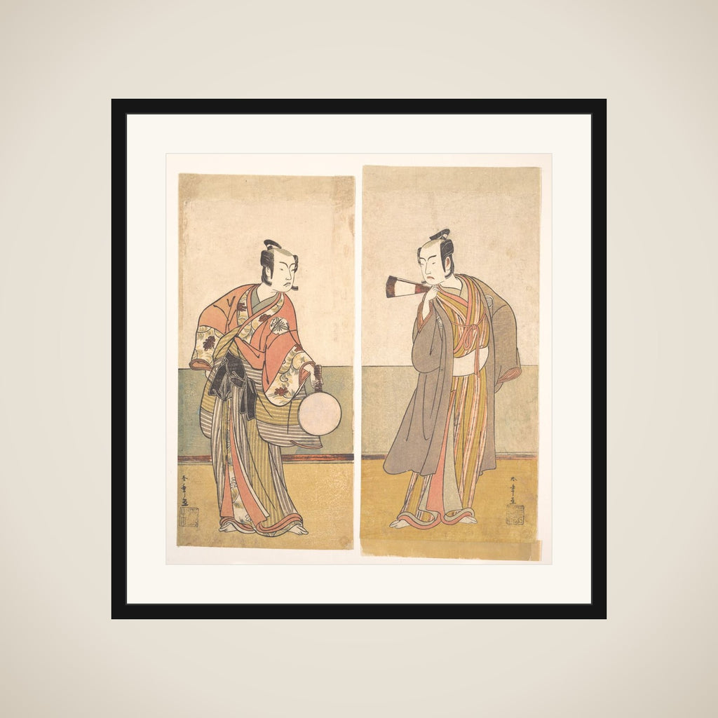 The Actors the Fourth Matsumoto Koshiro and the Arashi Sangoro framed