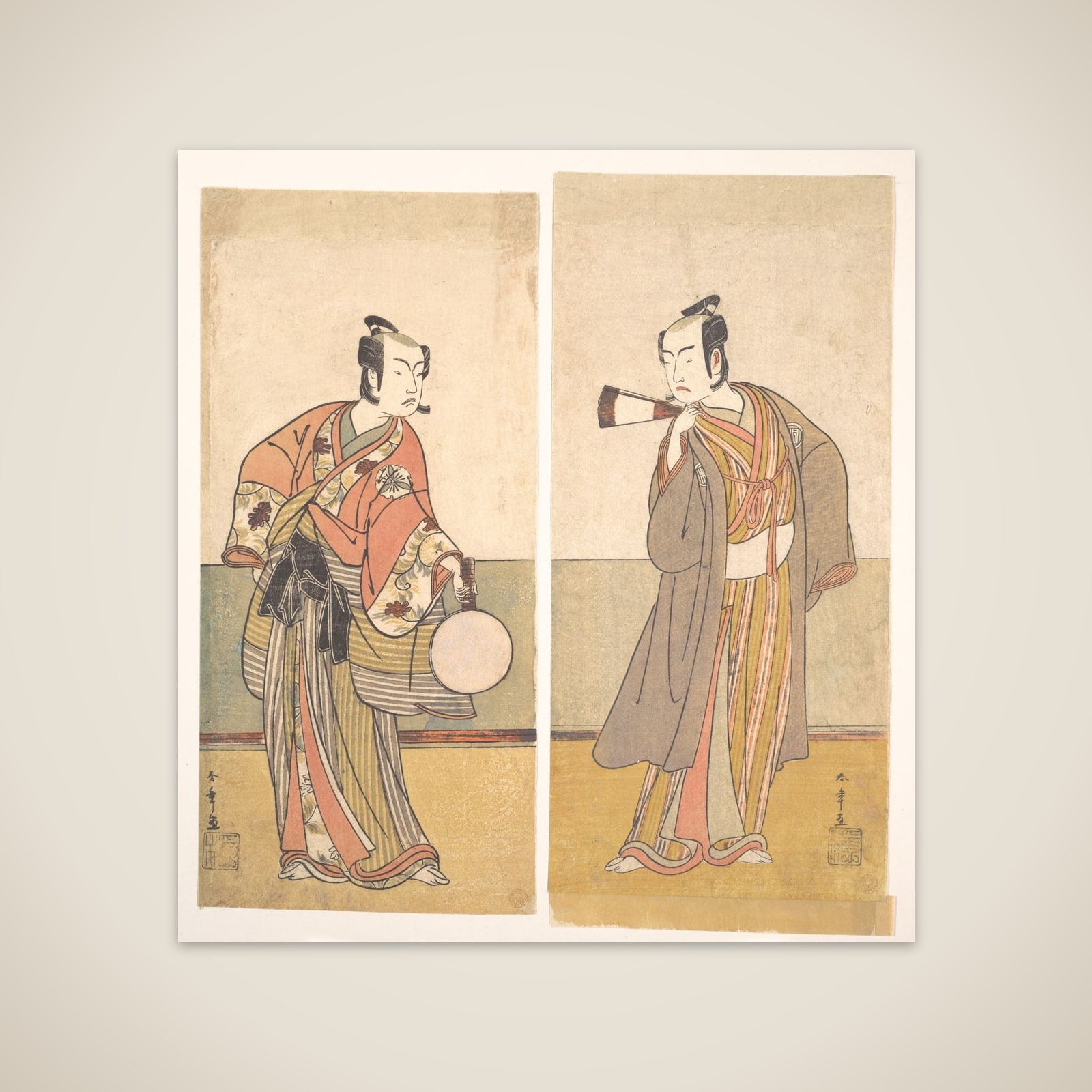 The Actors the Fourth Matsumoto Koshiro and the Arashi Sangoro unframed print