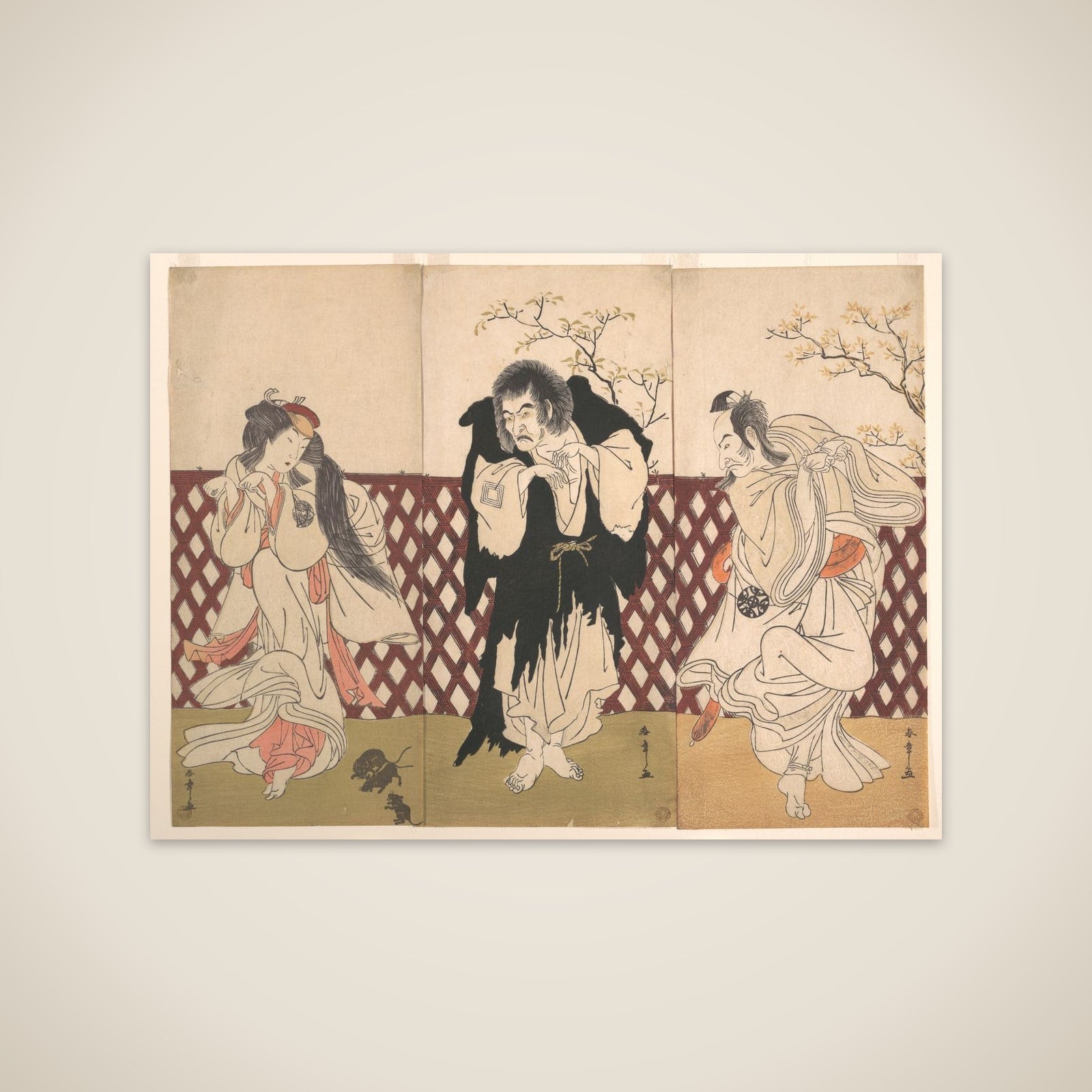 Ichikawa Danjuro IV in the Role of the Monk Mongaku from the Play Hana-zumo Genji-biki unframed print
