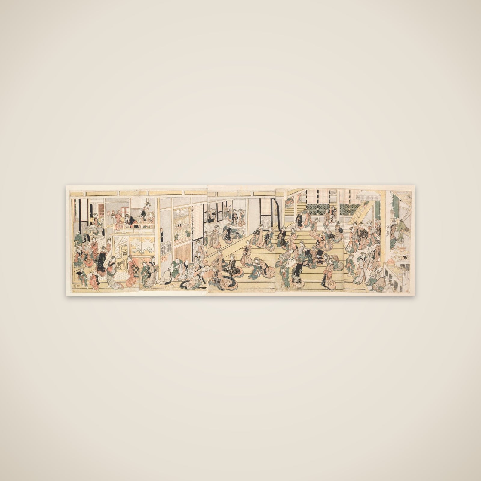 New Year's Day at the Ōgiya Brothel, Yoshiwara unframed print