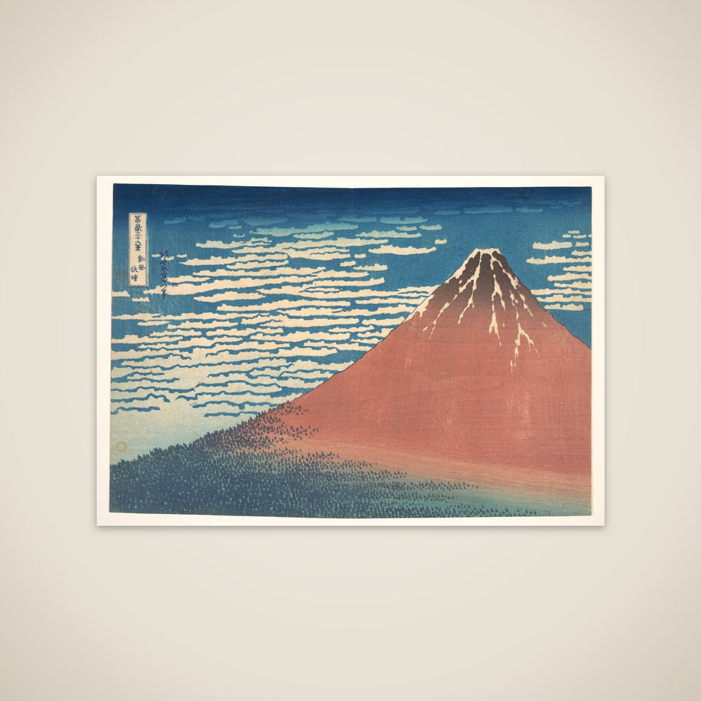 South Wind, Clear Sky (Gaifū kaisei), also known as Red Fuji, from the series Thirty-six Views of Mount Fuji (Fugaku sanjūrokkei) unframed print