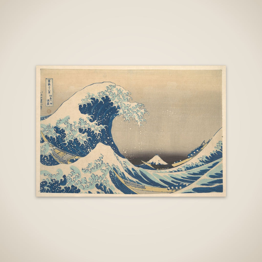 Under the Wave off Kanagawa (Kanagawa oki nami ura), also known as The Great Wave, from the series Thirty-six Views of Mount Fuji (Fugaku sanjūrokkei) unframed print