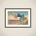 View from the Other Side of Fuji from the Minobu River (Minobugawa ura Fuji), from the series Thirty-six Views of Mount Fuji (Fugaku sanjūrokkei) framed