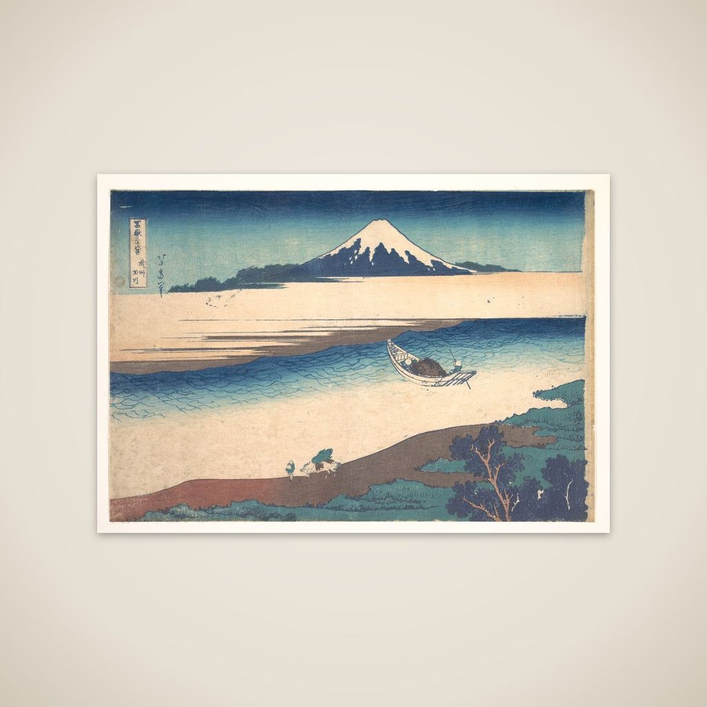Tama River in Musashi Province (Bushū Tamagawa), from the series Thirty-six Views of Mount Fuji (Fugaku sanjūrokkei) unframed print