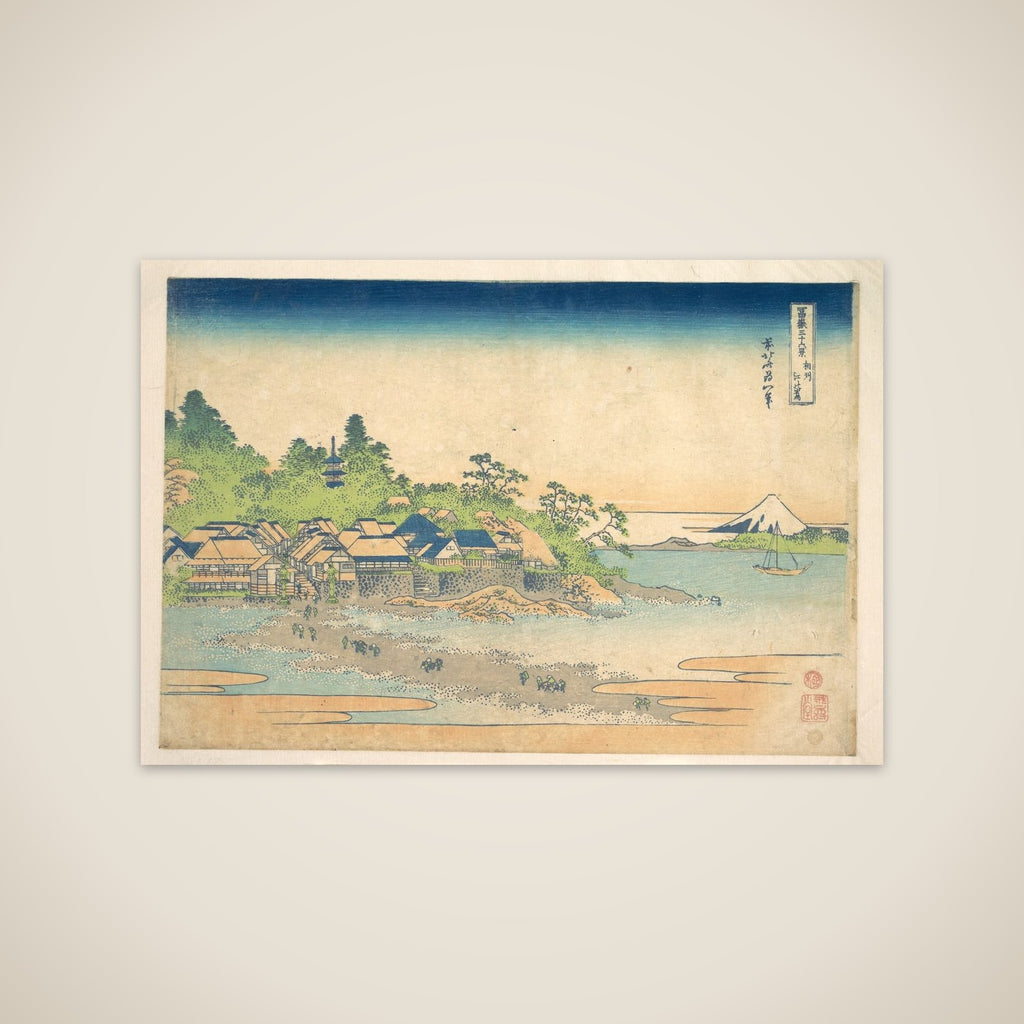 Enoshima in Sagami Province (Sōshū Enoshima), from the series Thirty-six Views of Mount Fuji (Fugaku sanjūrokkei) unframed print