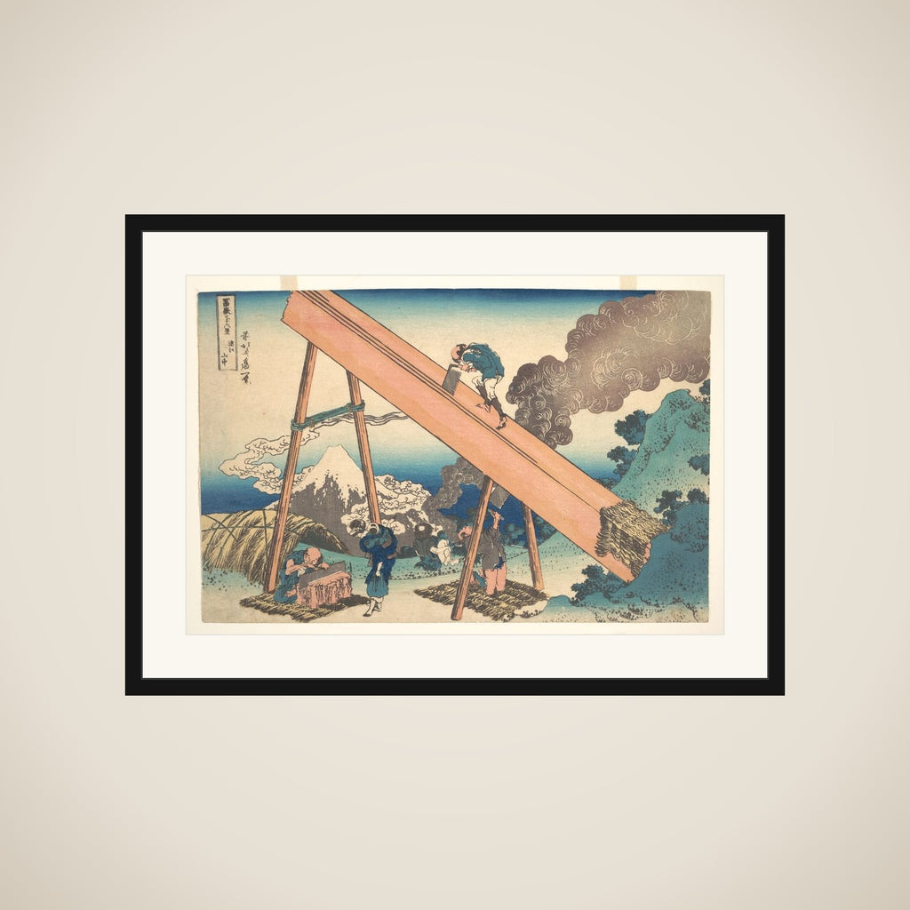 In the Mountains of Tōtomi Province (Tōtomi sanchū), from the series Thirty-six Views of Mount Fuji (Fugaku sanjūrokkei) framed