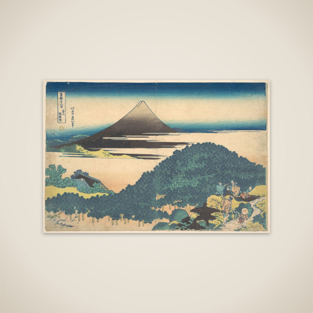 Cushion Pine at Aoyama (Aoyama enza no matsu), from the series Thirty-six Views of Mount Fuji (Fugaku sanjūrokkei) unframed print