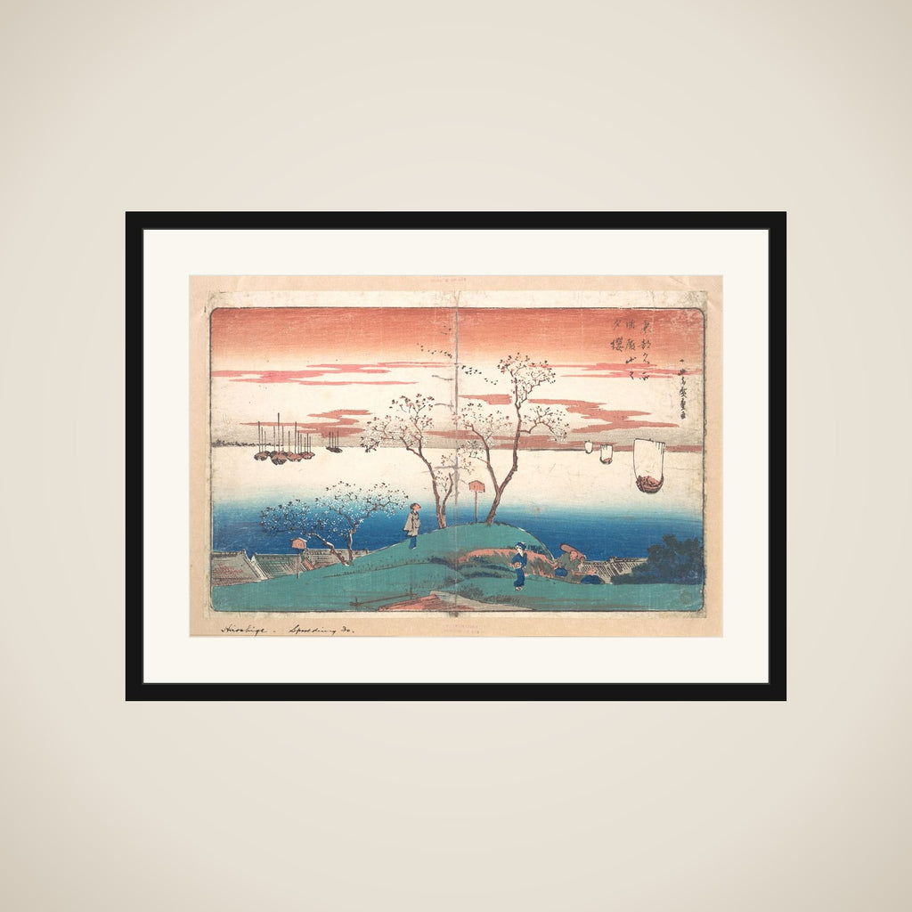 Evening Cherries on Gotem Yama framed
