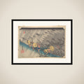 Sudden Shower at Shōno, from the series Fifty-three Stations of the Tōkaidō framed
