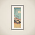 Shin Yoshiwara Emonzaka Aki no Tsuki framed