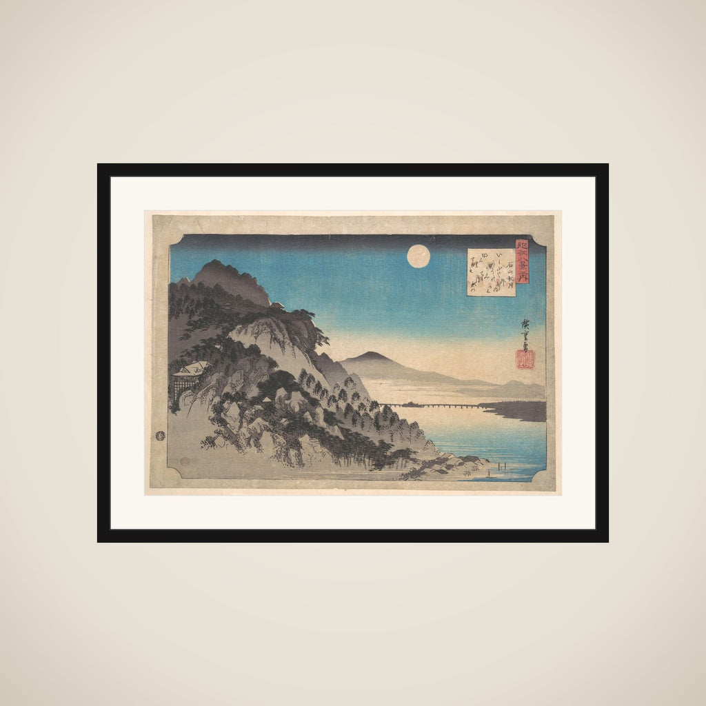 The Autumn Moon at Ishiyama on Lake Biwa framed