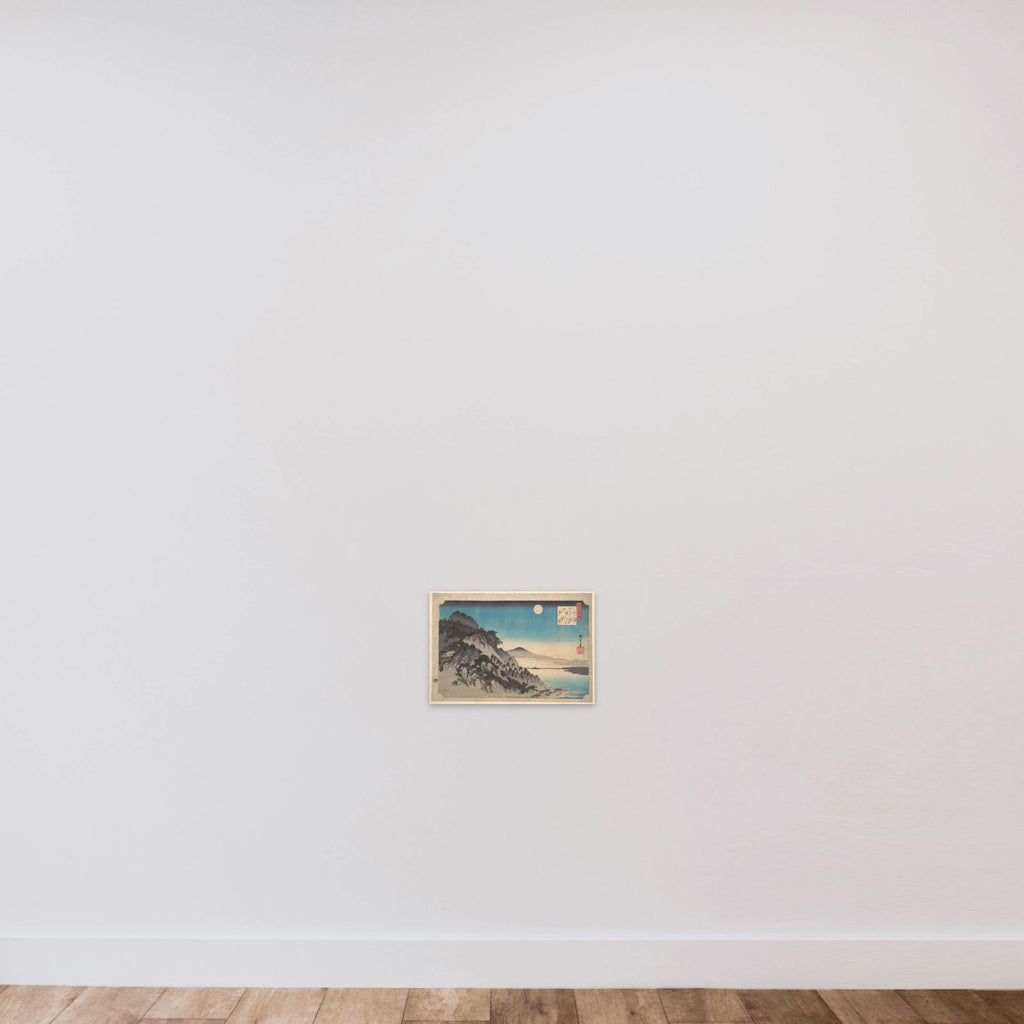 The Autumn Moon at Ishiyama on Lake Biwa unframed — shown to scale