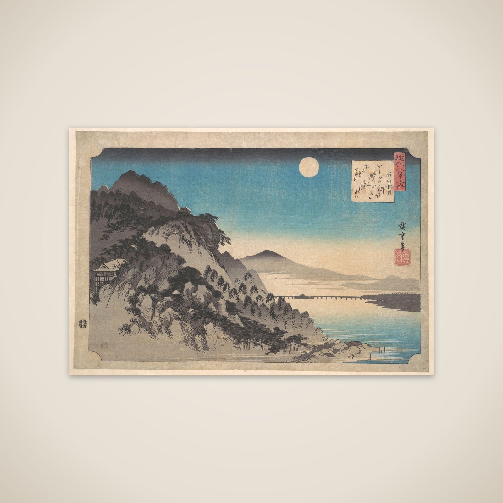 The Autumn Moon at Ishiyama on Lake Biwa unframed print